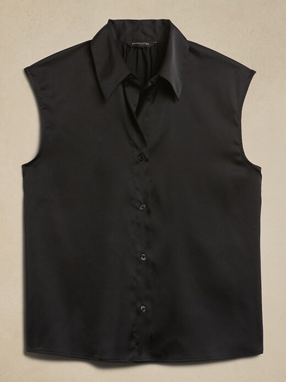 BLACK COLLARED BLOUSE